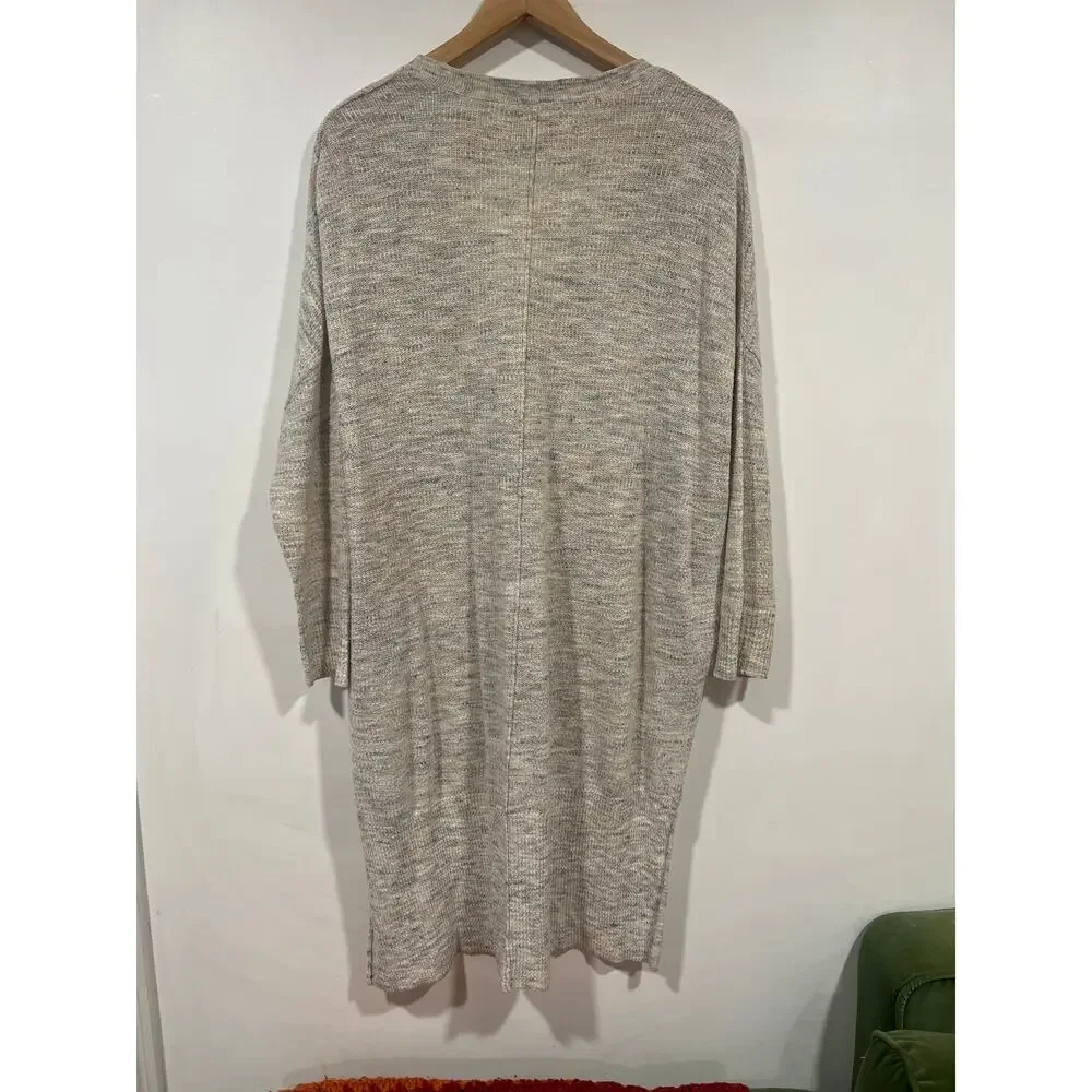 Free People Boho Hippie Oversized TGIF Marled High Low Cardigan Sweater Size XS